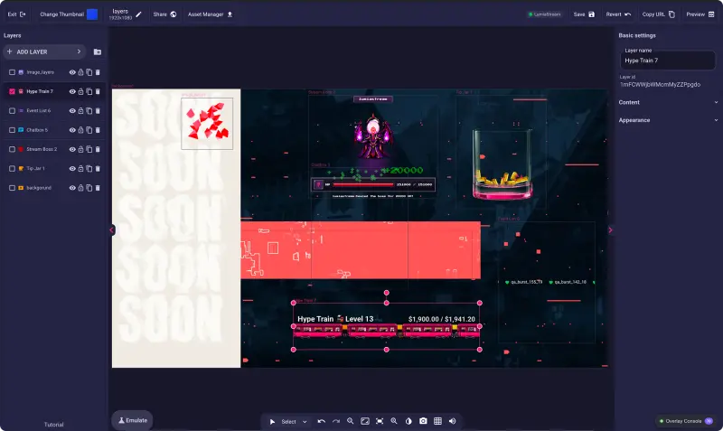Lumia Stream Overlay editor